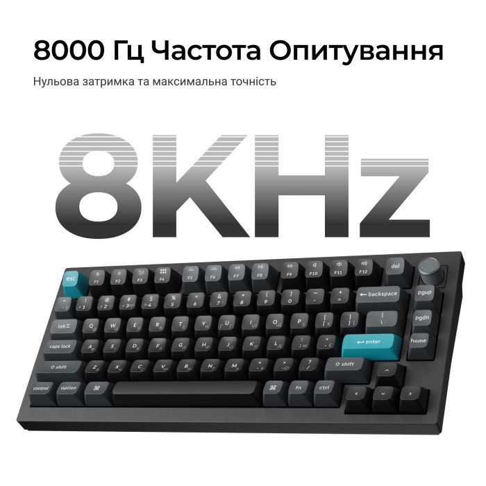 Клавіатура Keychron Q1 Ultra Keychron Red Switch RGB UA Black (Q1U-M1-UA) зображення 10