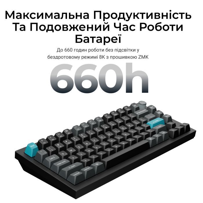 Клавіатура Keychron Q1 Ultra Keychron Red Switch RGB UA Black (Q1U-M1-UA) зображення 11