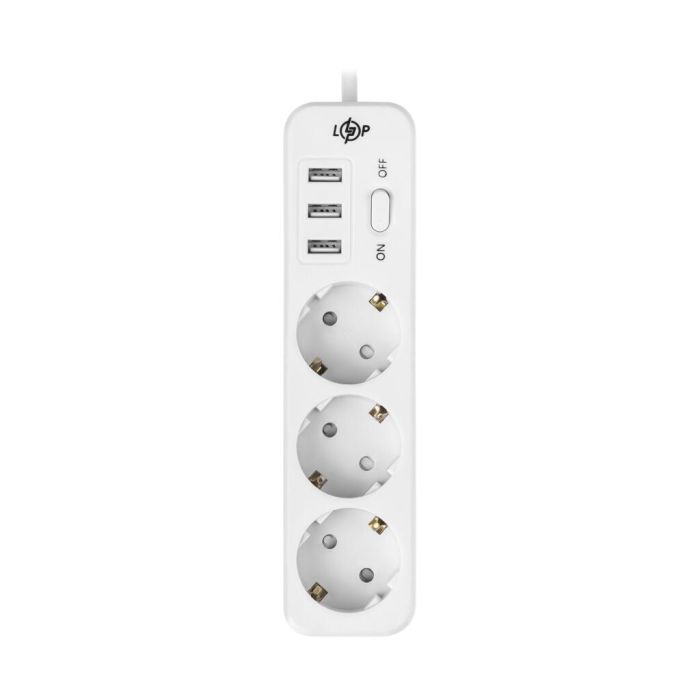 Сетевой фильтр питания LogicPower LP-X3 PREMIUM, 4m white (19526) изображение 2