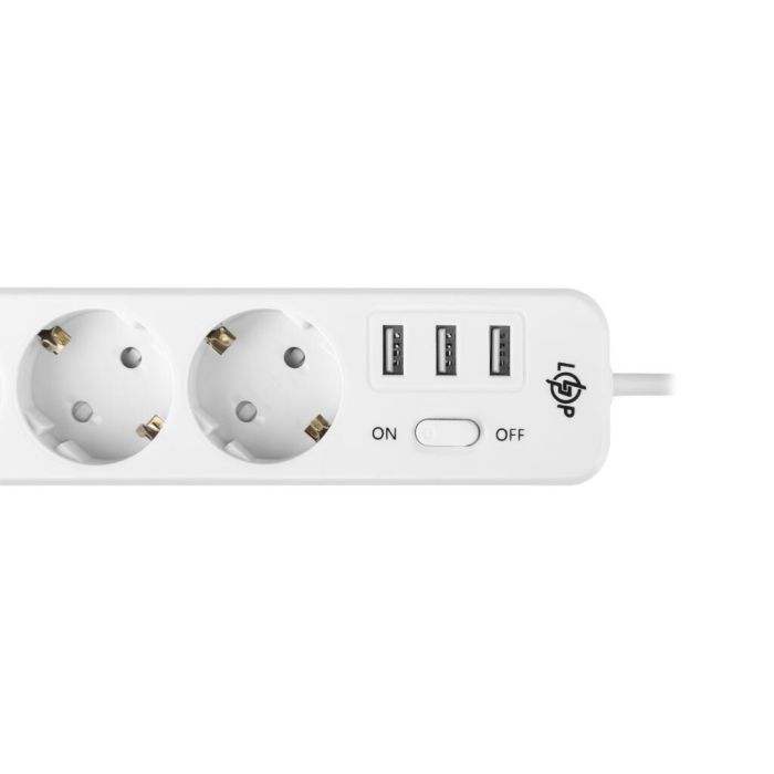 Сетевой фильтр питания LogicPower LP-X3 PREMIUM, 4m white (19526) изображение 4