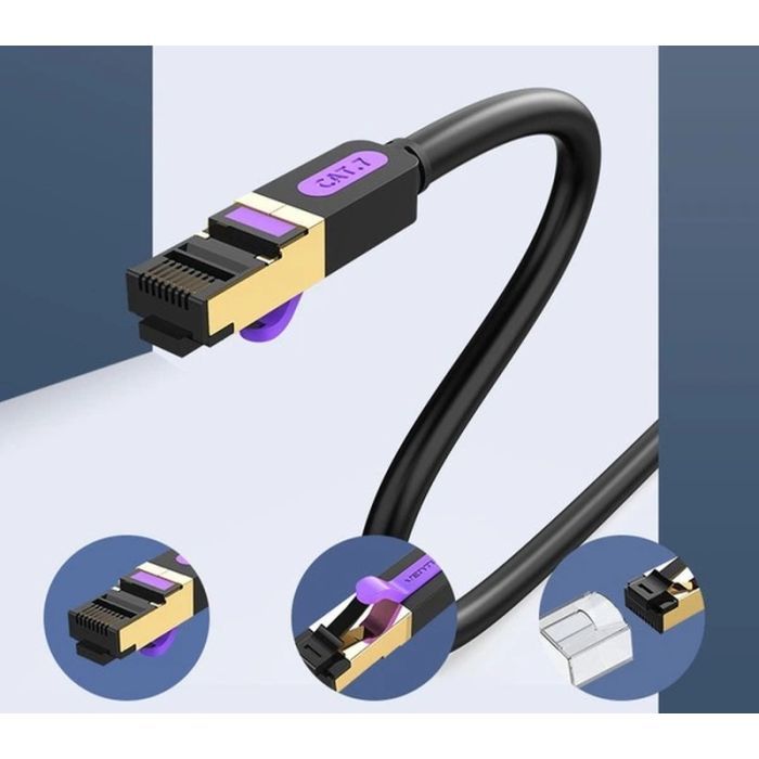 Патч-корд Cat.7 SFTP Patch Cable 5M Black Vention (ICDBJ) изображение 2