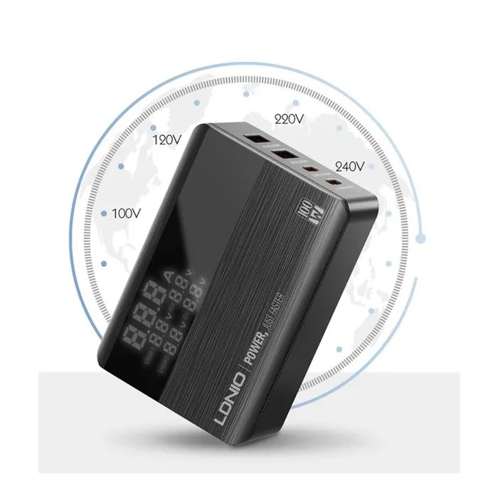 Зарядное устройство LDNIO 2xUSB-C PD100W + 2xUSB GaN (A4809C) изображение 10
