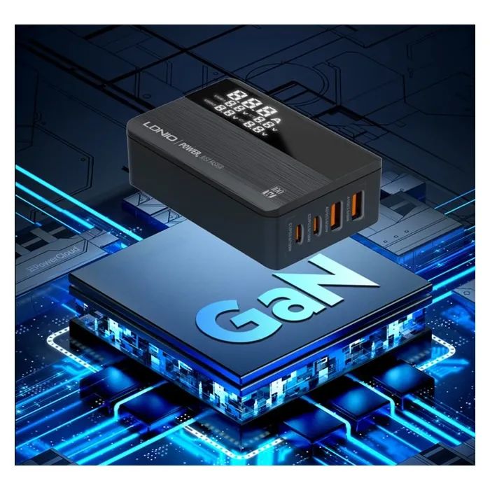 Зарядное устройство LDNIO 2xUSB-C PD100W + 2xUSB GaN (A4809C) изображение 6