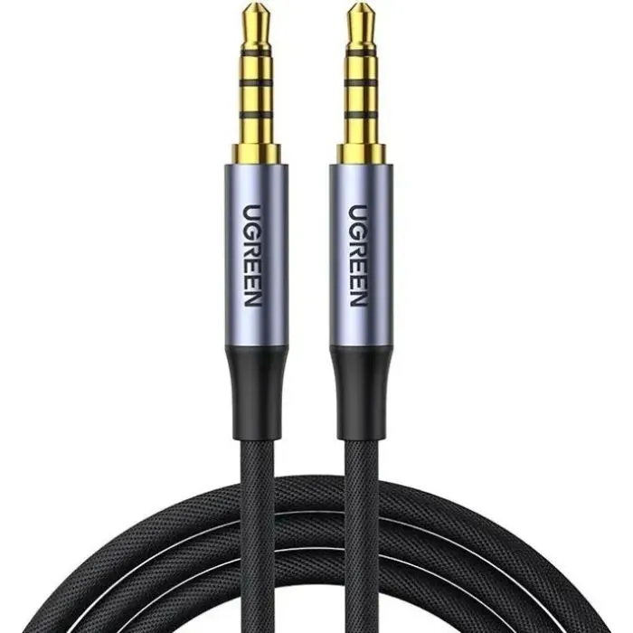 Кабель мультимедійний 3.5mm M to 3.5mm M 1.5m (4pin) AV183 gray Ugreen (20497)