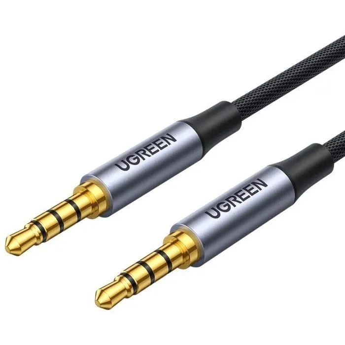 Кабель мультимедійний 3.5mm M to 3.5mm M 1.5m (4pin) AV183 gray Ugreen (20497) зображення 2
