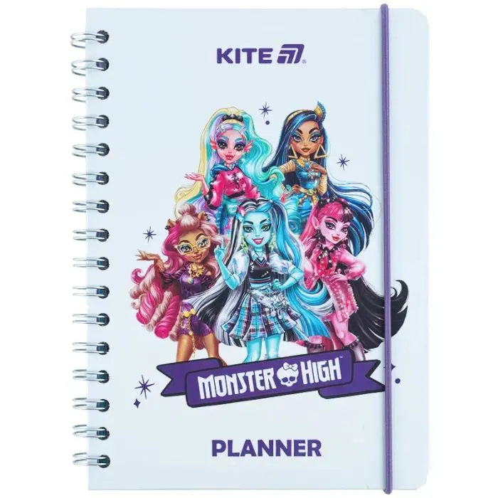 Еженедельник Kite детский на спирали Monster High, твердая обложка (MH25-438)
