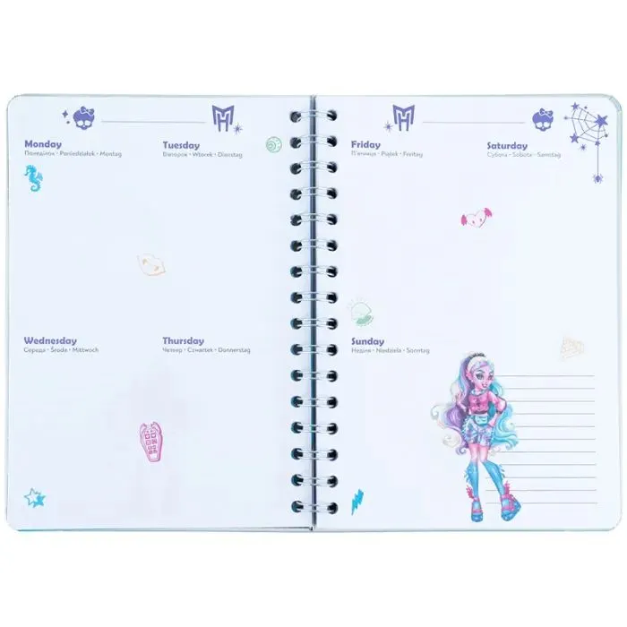 Еженедельник Kite детский на спирали Monster High, твердая обложка (MH25-438) изображение 3