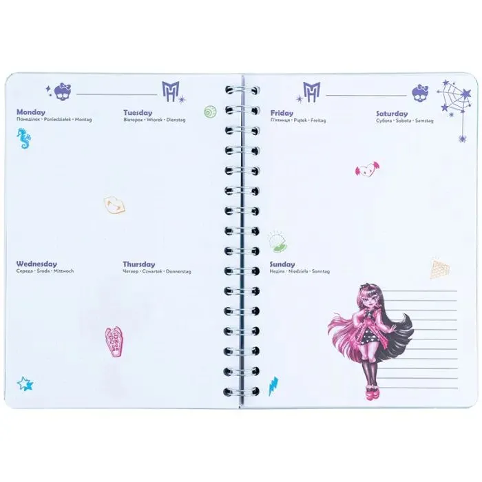 Еженедельник Kite детский на спирали Monster High, твердая обложка (MH25-438) изображение 5