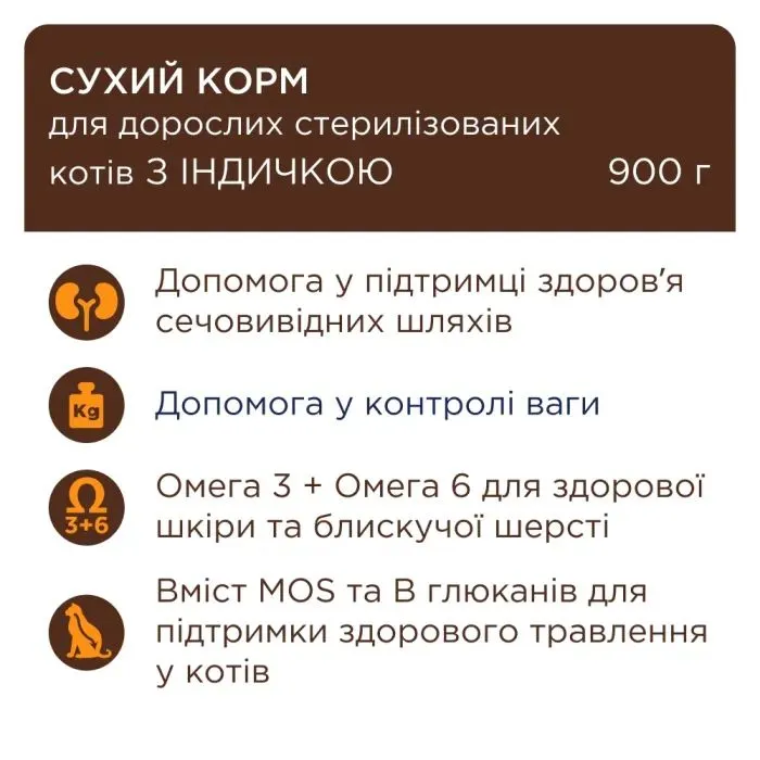 Сухой корм для кошек Club 4 Paws Sterilised с индейкой 2 кг (4820269144927) изображение 3