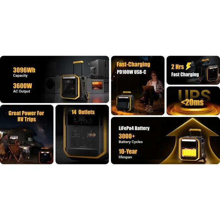 Зарядная станция Vtoman FlashSpeed Pro 3600 3600W 3096Wh LiFePO4 (FlashSpeed Pro 3600) изображение 6
