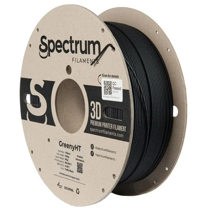 Пластик для 3D-принтера Spectrum GreenyHT 1.75mm 1kg Black,Traffic RAL 9004 (80699)