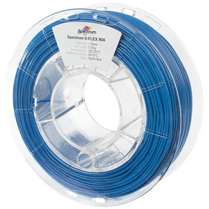 Пластик для 3D-принтера Spectrum S-Flex 90A 1.75mm 0.25kg BLUE, PACIFIC (80264)