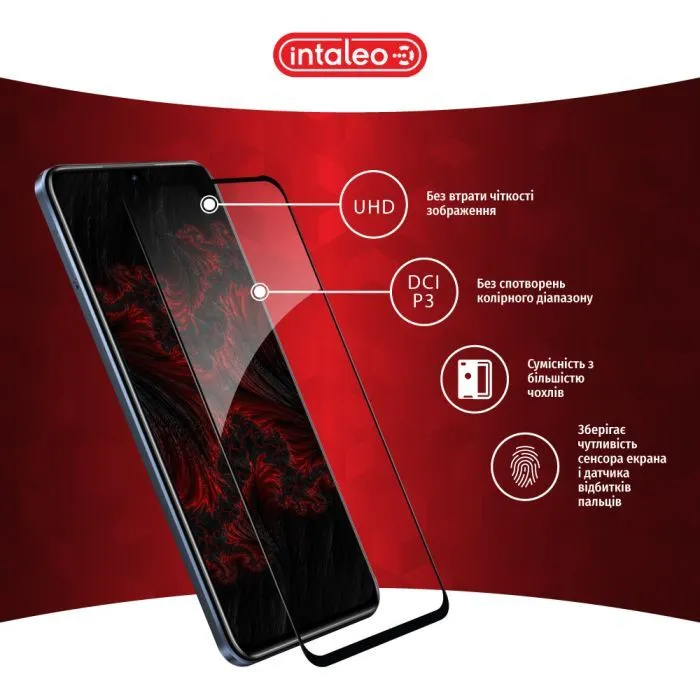 Скло захисне Intaleo Full Glue Infinix Note 12 Black (1283126546587) зображення 4