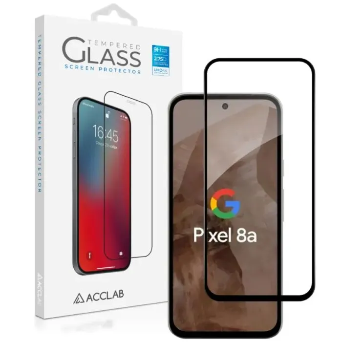 Скло захисне ACCLAB Full Glue ESD Google Pixel 8a Black (1283126625329)
