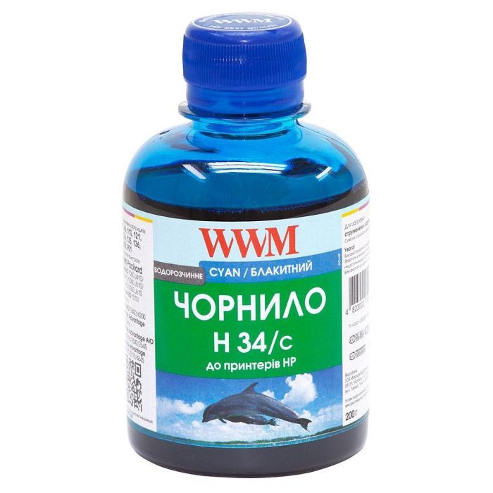 Чернила WWM HP № 22/134/136 (8766/9361) cyan (H34/C)