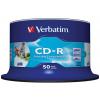 Диск CD Verbatim 700Mb 52x Cake box Wide Inkjet Printable 50шт (43309) изображение 2