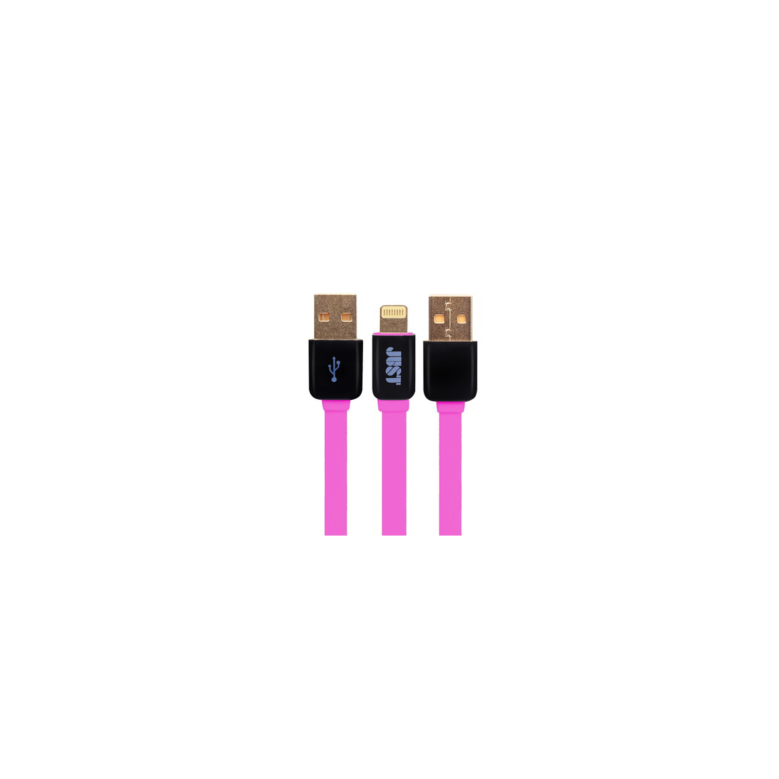 Дата кабель USB 2.0 AM to Lightning 1.2m Rainbow Pink Just (LGTNG-RNBW-PNK)
