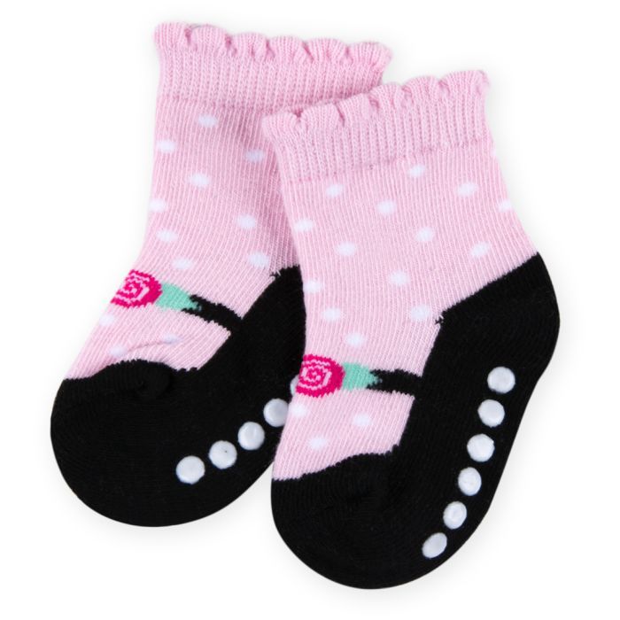 Шкарпетки дитячі Luvable Friends 3 пари неслизькі, для дівчаток (23080.6-12 F) зображення 2
