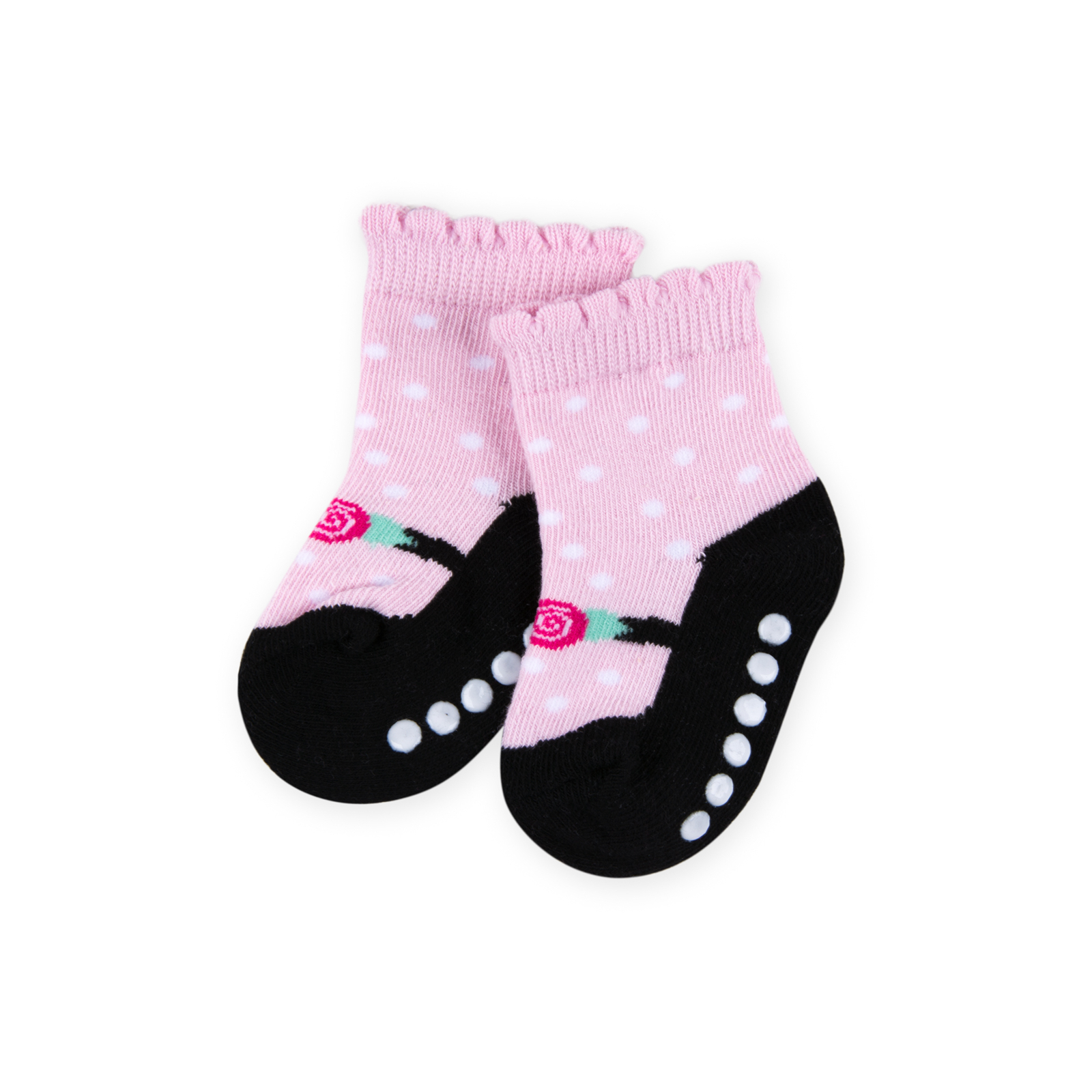 Шкарпетки дитячі Luvable Friends 3 пари неслизькі, для дівчаток (23080.6-12 F) зображення 2