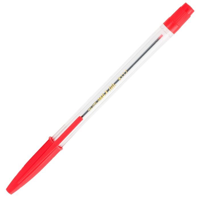 Ручка шариковая Buromax non-retractable JOBMAX Corvina, red (BM.8117-03)
