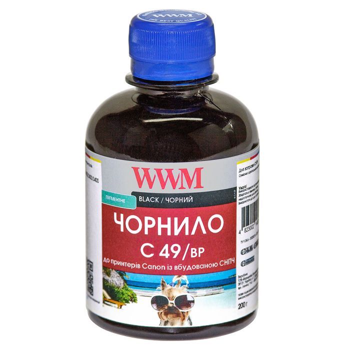 Чернила WWM CANON GI-490 200г Black Pigmented (C49/BP)