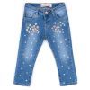 Джинсы детские Breeze джинсовые с цветочками (OZ-17703-74G-jeans)