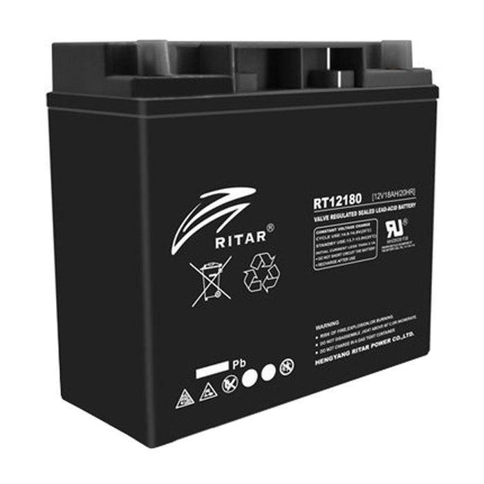 Батарея к ИБП Ritar AGM RT12180B, 12V-18Ah, Black (RT12180B)