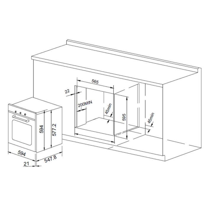 Духова шафа Pyramida F 67 EP 70 GBL зображення 12