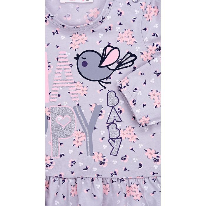 Кофта дитяча Breeze з пташкою "HAPPY" (10647-80G-gray) зображення 5