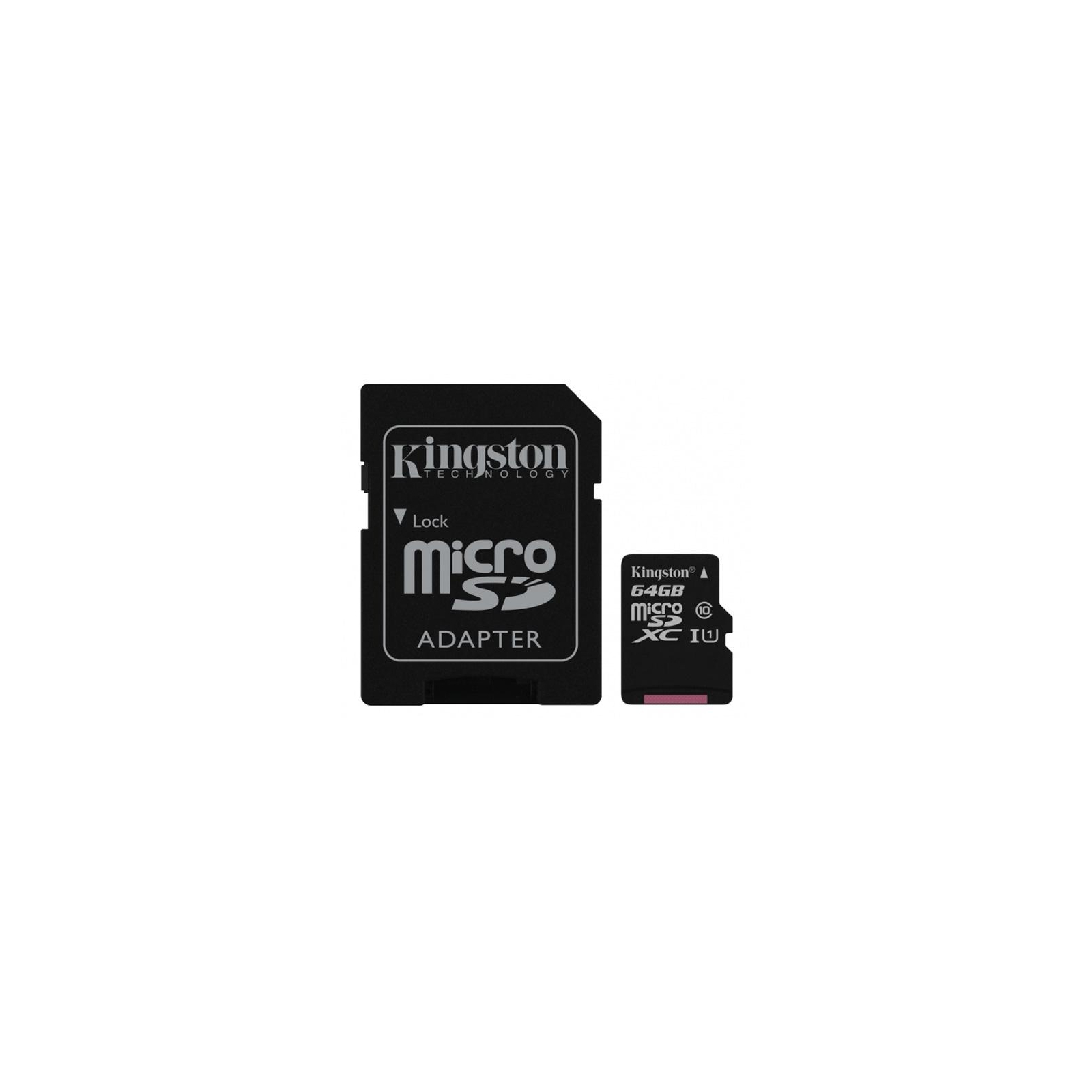 Карта памяти Kingston 64GB microSDXC class 10 UHS-I Canvas Select (SDCS/64GB)