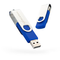 USB флеш накопитель eXceleram 8GB P1 Series Silver/Blue USB 2.0 (EXP1U2SIBL08)