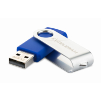 USB флеш накопитель eXceleram 8GB P1 Series Silver/Blue USB 2.0 (EXP1U2SIBL08) изображение 2