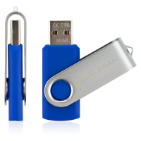 USB флеш накопитель eXceleram 8GB P1 Series Silver/Blue USB 2.0 (EXP1U2SIBL08) изображение 4