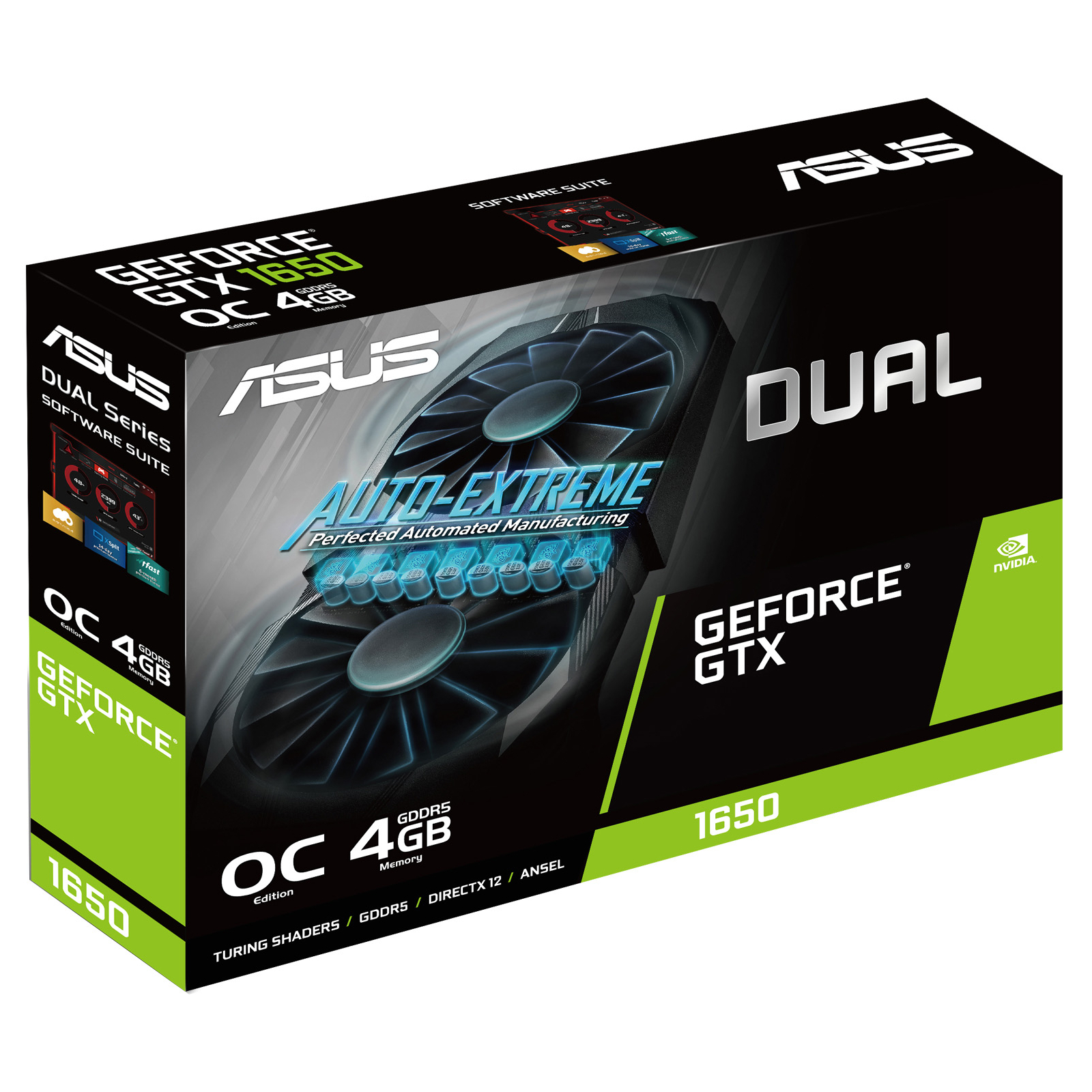 Відеокарта ASUS GeForce GTX1650 4096Mb DUAL OC (DUAL-GTX1650-O4G) Thumbnail Image