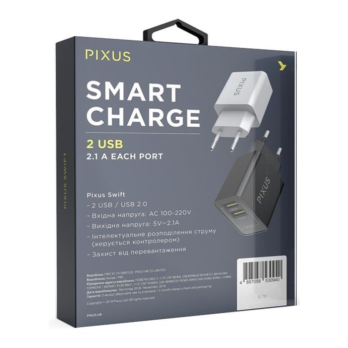 Зарядное устройство Pixus Swift Black (4897058530940) изображение 6