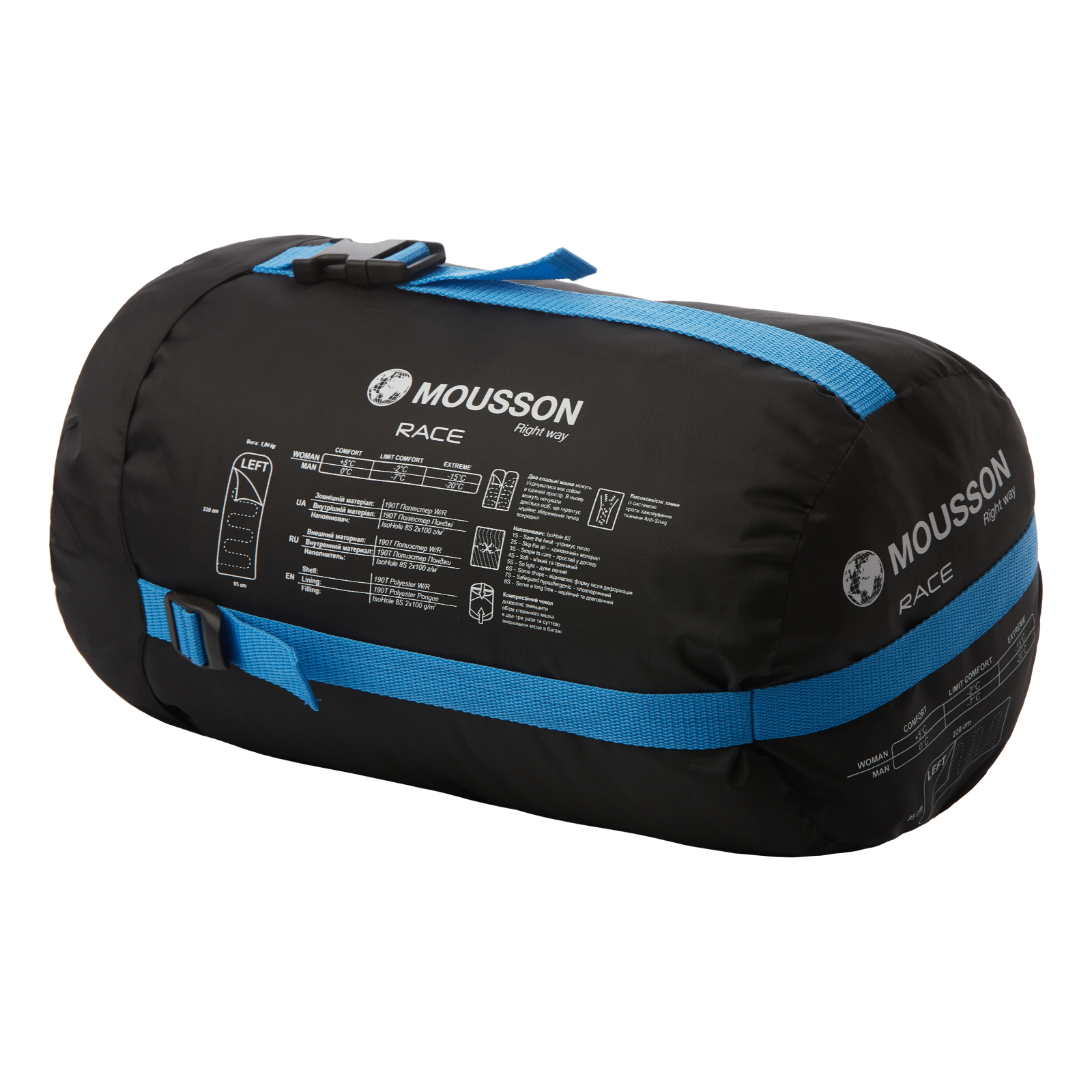 Спальный мешок Mousson RACE L Blue (9037) изображение 12