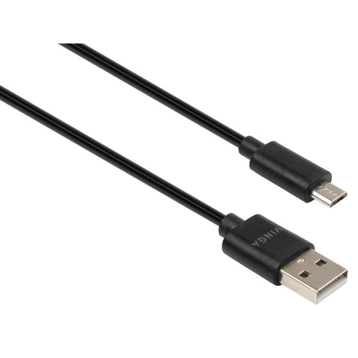 Дата кабель USB 2.0 AM to Micro 5P 1.8m Spring black Vinga (VCPDCMS1.8BK) изображение 2