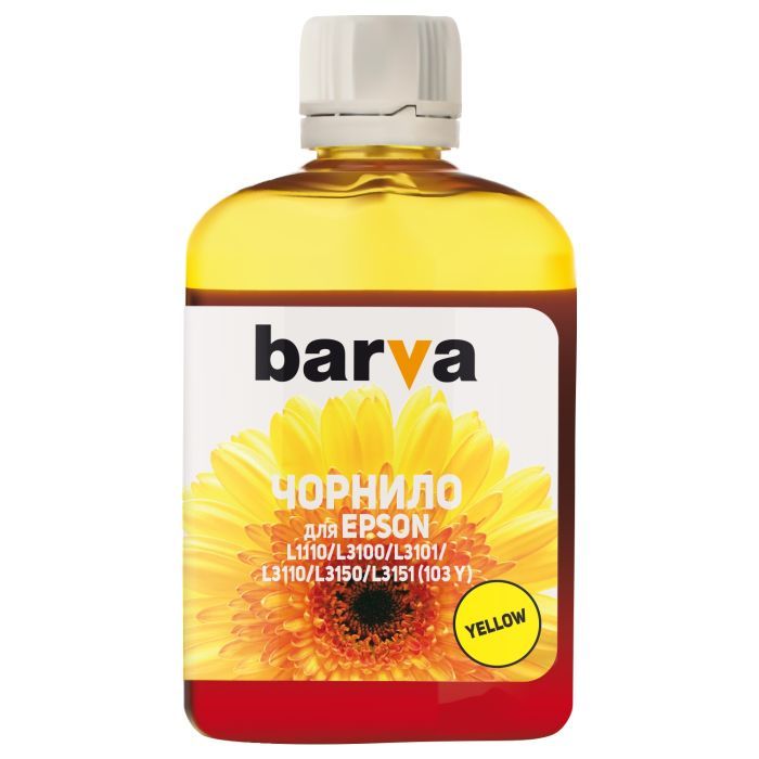 Чернила Barva EPSON L1110/L3100 (103) 180мл YELLOW (E103-698)