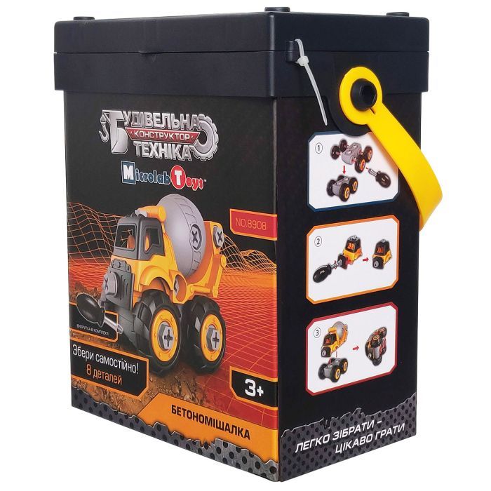 Конструктор Microlab Toys Будівельна техніка - бетономішалка (MT8908) зображення 3