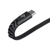 Дата кабель USB 2.0 AM to Type-C 1.0m Flat fabric urban, black/blue 2E (2E-CCTT-1MBL) зображення 3