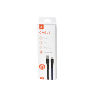 Дата кабель USB 2.0 AM to Type-C 1.0m Flat fabric urban, black/blue 2E (2E-CCTT-1MBL) изображение 4