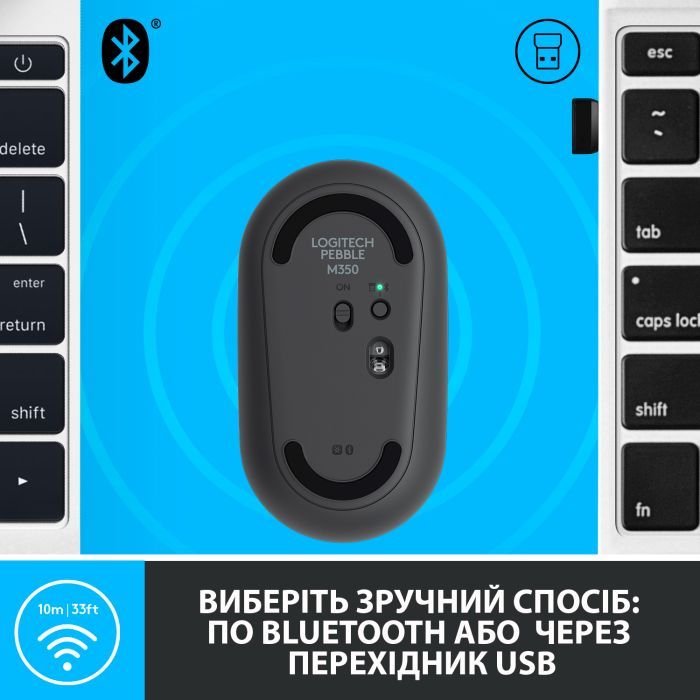 Мышка Logitech M350 Wireless Graphite (910-005718) изображение 5
