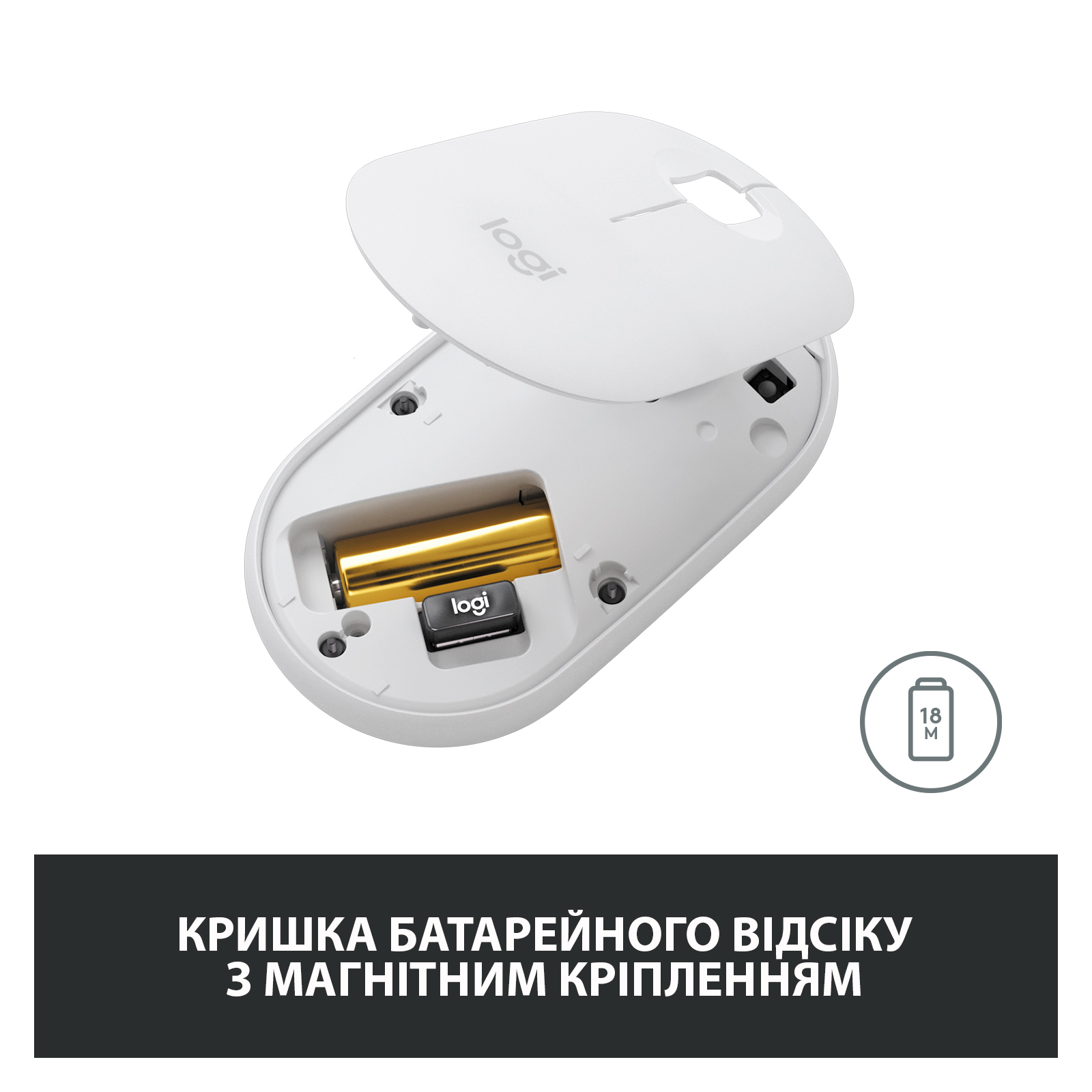 Мишка Logitech M350 Wireless White (910-005716) зображення 7
