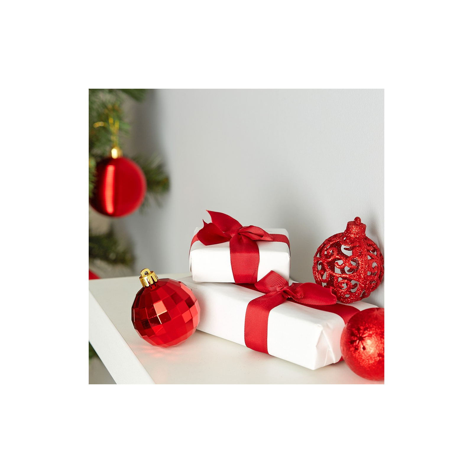Ялинкова іграшка ColorWay Merry Christmas mix 24 шт (6 см) RED (CW-MCB624RED) зображення 4