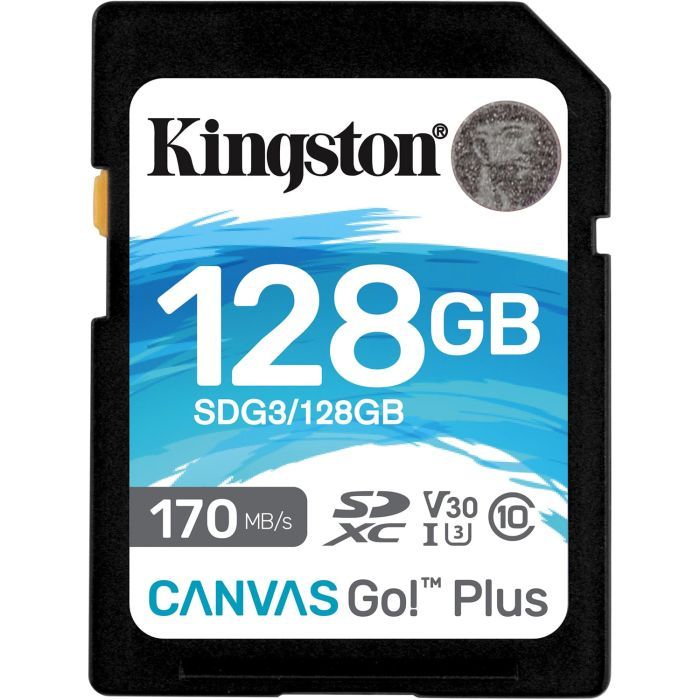 Карта памяти Kingston 128GB SDXC class 10 UHS-I U3 Canvas Go Plus (SDG3/128GB)