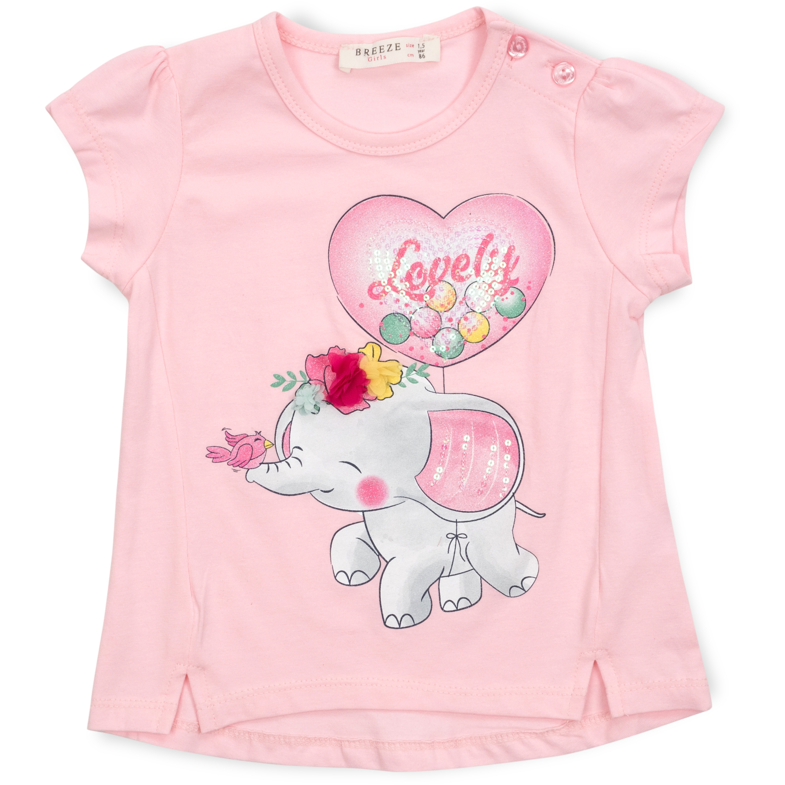 Набор детской одежды Breeze со слоником (13376-92G-pink) изображение 2