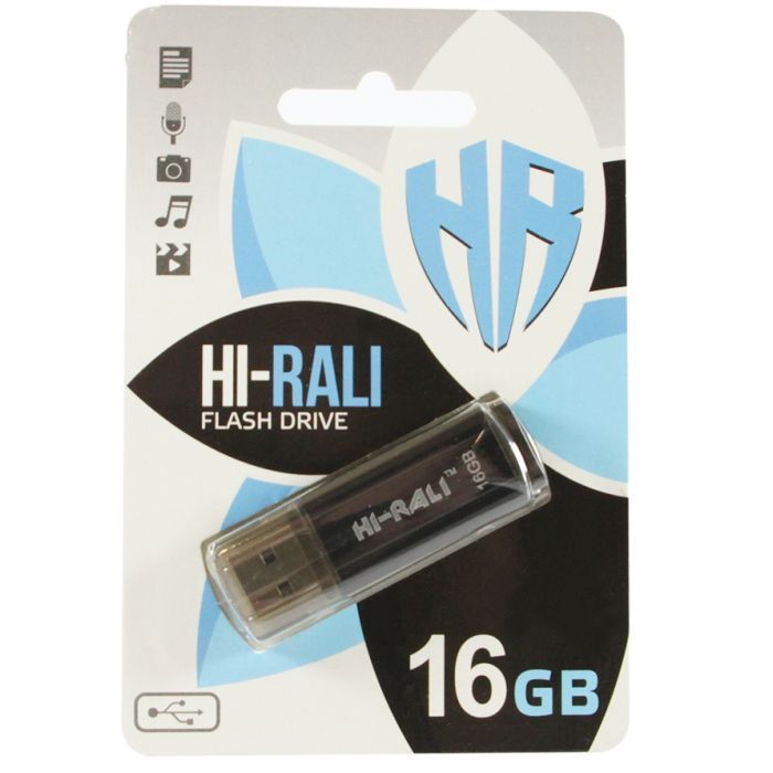 USB флеш накопитель Hi-Rali 16GB Stark Series Black USB 2.0 (HI-16GBSTBK)