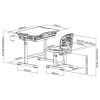 Парта со стулом FunDesk Piccolino III Grey (515966) изображение 4