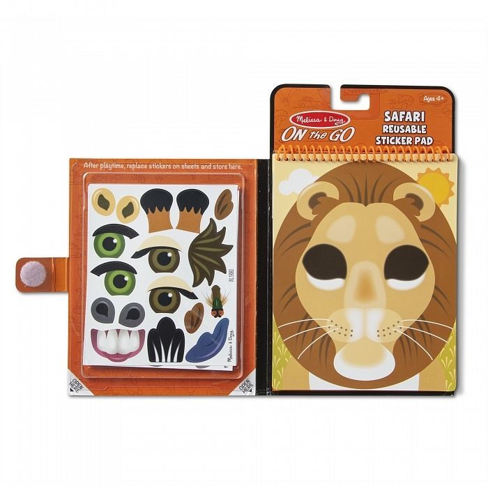 Набір для творчості Melissa&Doug Блокнот з багаторазовими наліпками Сафарі (MD30510) зображення 2