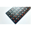 Наклейка на клавіатуру AlSoft непрозора EN/RU (11x13мм) чорна (кирилиця червона) textured (A43979) зображення 2